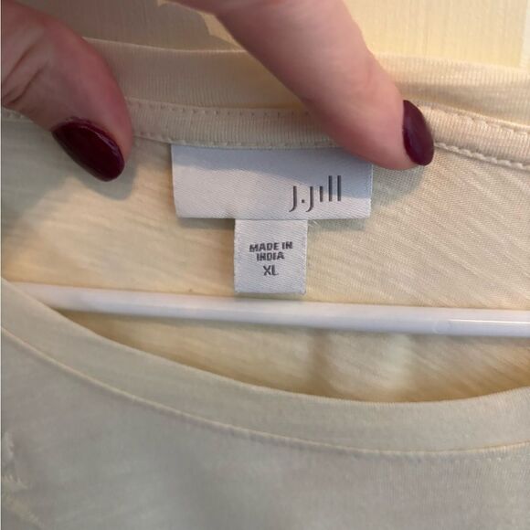 J Jill Cream Embroidered Tunic size XL - Picture 3 of 5